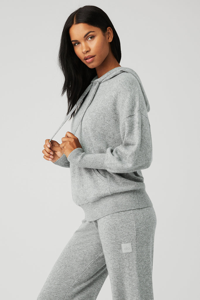 Cashmere Jet Set Hoodie - Dove Grey Heather | Alo Yoga