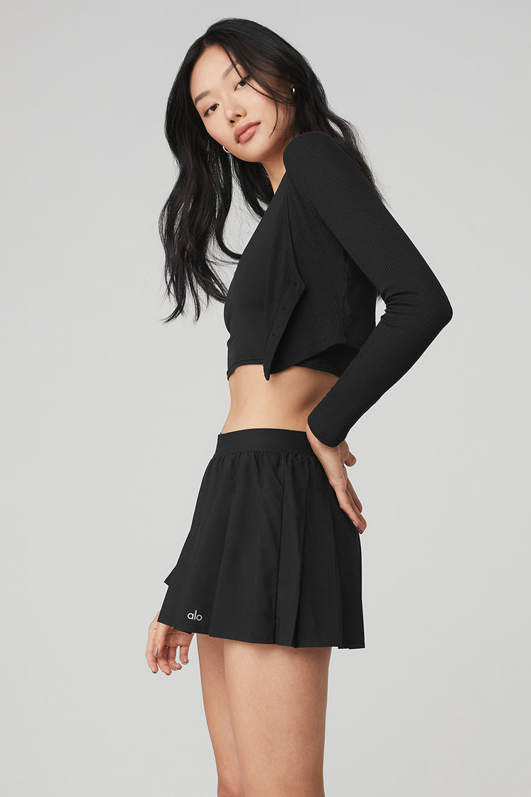 Alo Yoga  Knit Salana Cardigan Jacket in Black, Size: Medium - ShopStyle