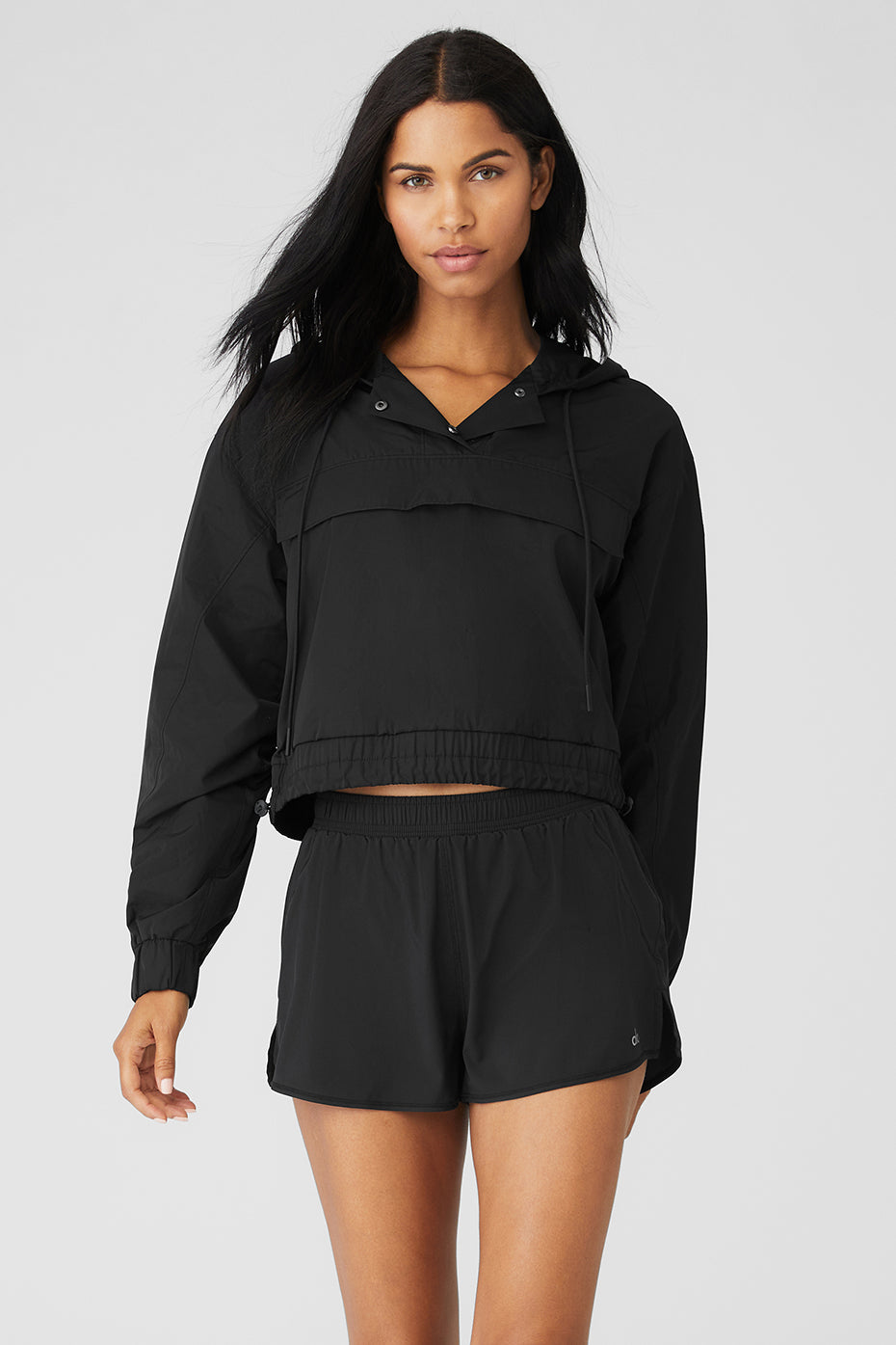 Alo Yoga®  Cropped Double Take Hoodie in Black, Size: Medium - Yahoo  Shopping