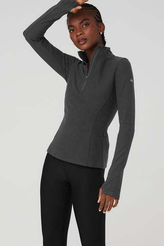 Seamless Ribbed Cropped Serene Long Sleeve - Black