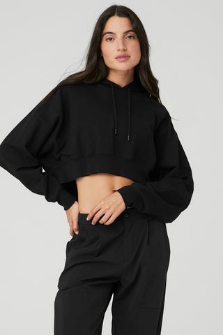 Cropped Double Take Hoodie - Golden Olive Branch