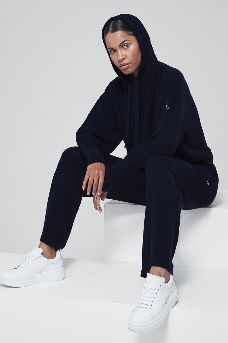 Cashmere Jet Set Hoodie - Navy