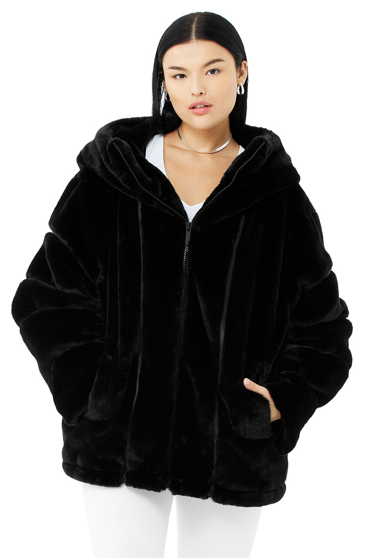 Knock Out Faux Fur Jacket - Black