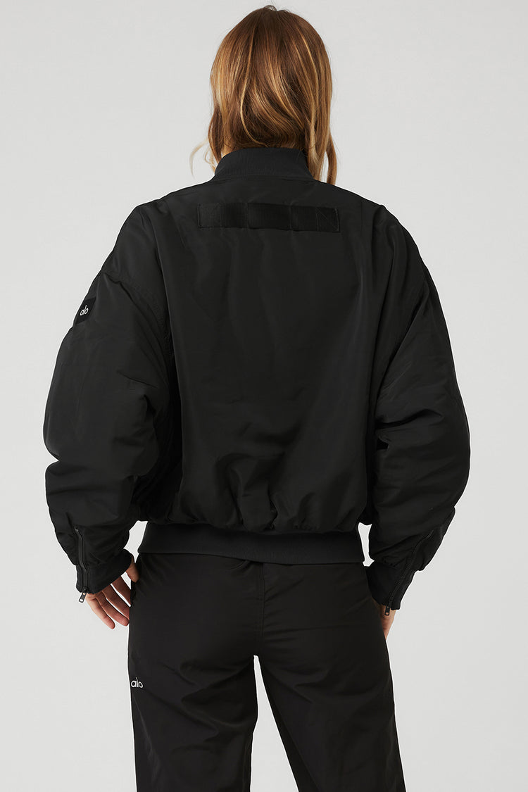 Black Alora Quilted Bomber, WHISTLES