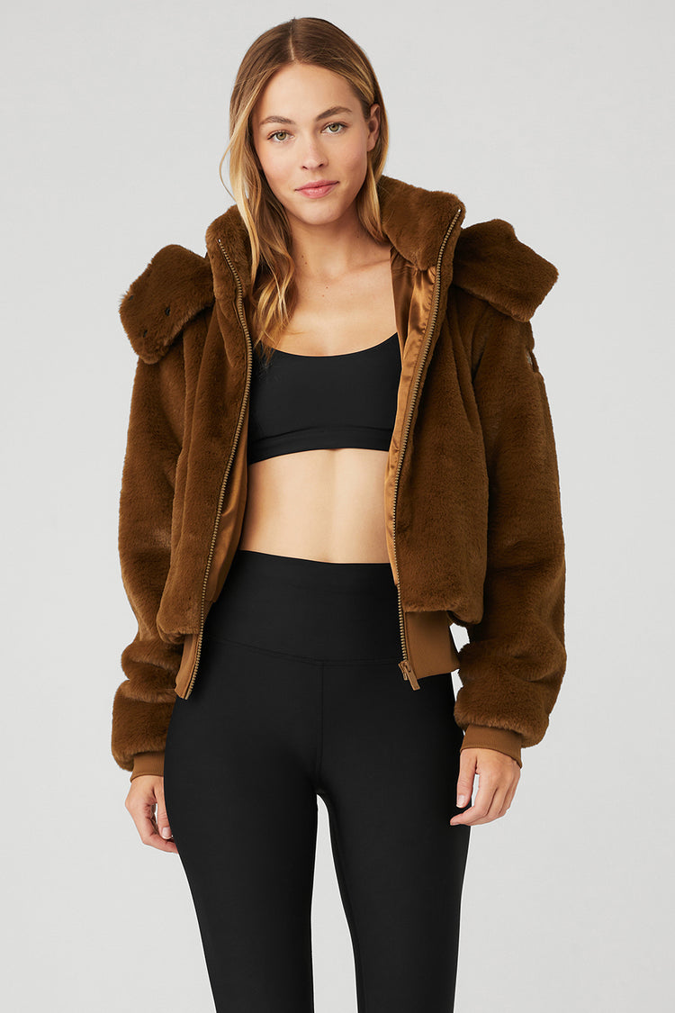 ALO Yoga, Jackets & Coats, Alo Yoga Jacket Brand New Faux Fur Foxy Jacket