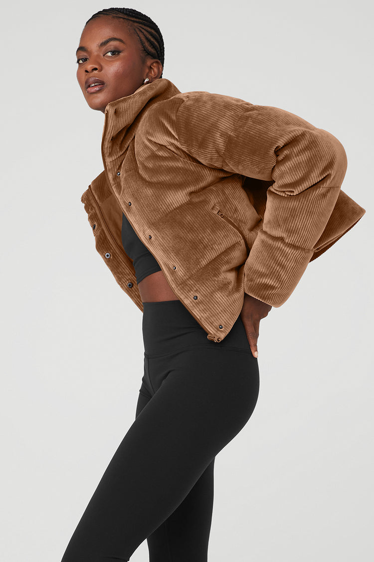 Alo Yoga: JUST DROPPED: VELOUR GOLD RUSH PUFFER