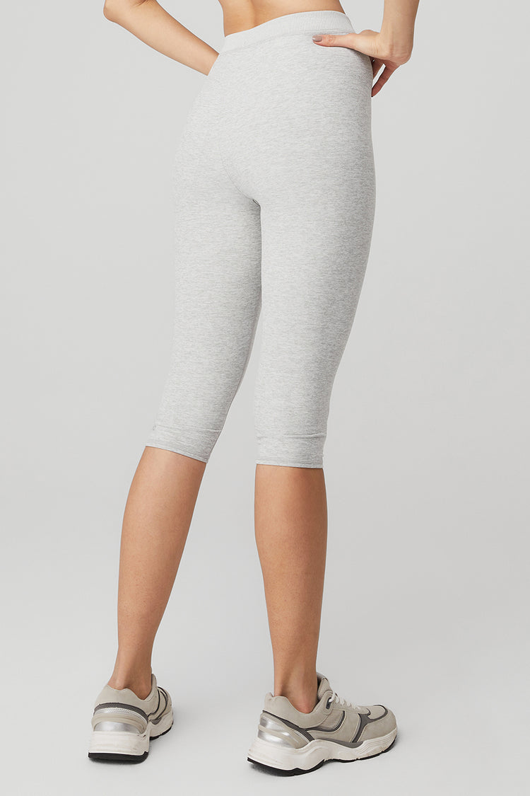 Alosoft high-rise cropped leggings in grey - Alo Yoga