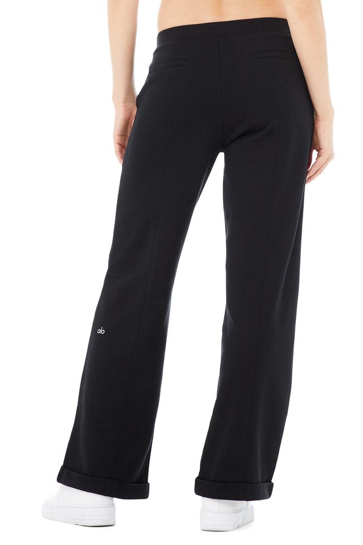 High-Waist Trouser Wide Leg Pant - Black | Alo Yoga