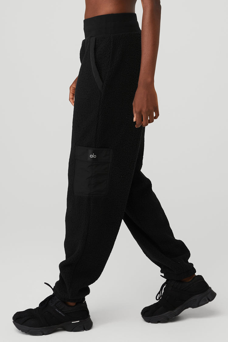 Mesh All-Star Wide Leg Pant - Black