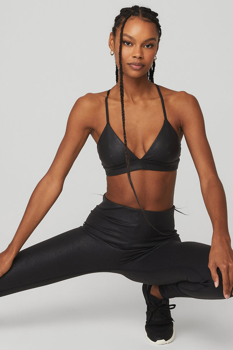 Alo Yoga SMALL Airbrush High-Waist Cinch Flare Legging - Black – Soulcielite