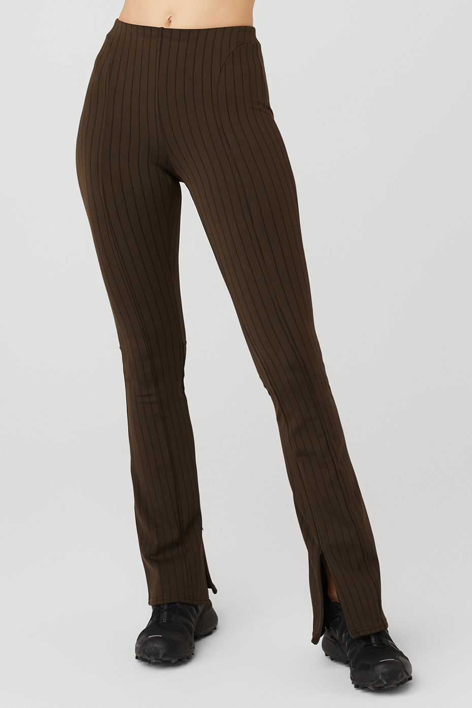 Buy Alo Brown Airbrush 7/8 Flutter Leggings - Espresso At 51% Off