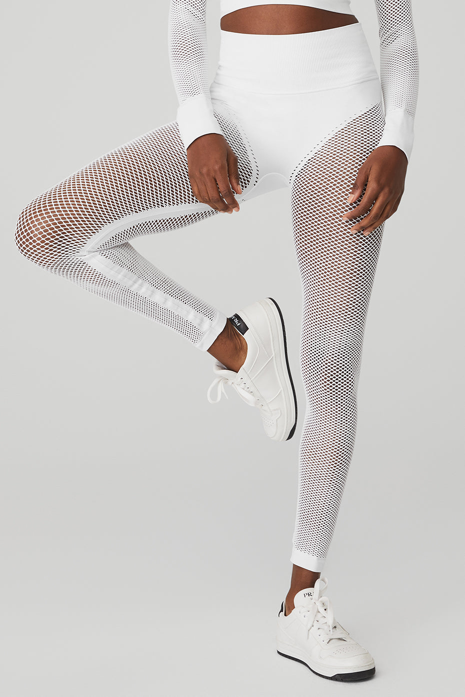 ALO Yoga, Pants & Jumpsuits, Alo Yoga Coast Leggings White Sheer Panels  Size Large Brand New With Tags Bnwt