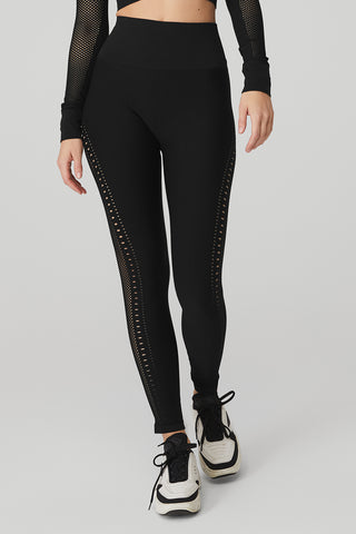 Ribbed Airlift High-Waist 7/8 Enchanted Legging - Espresso