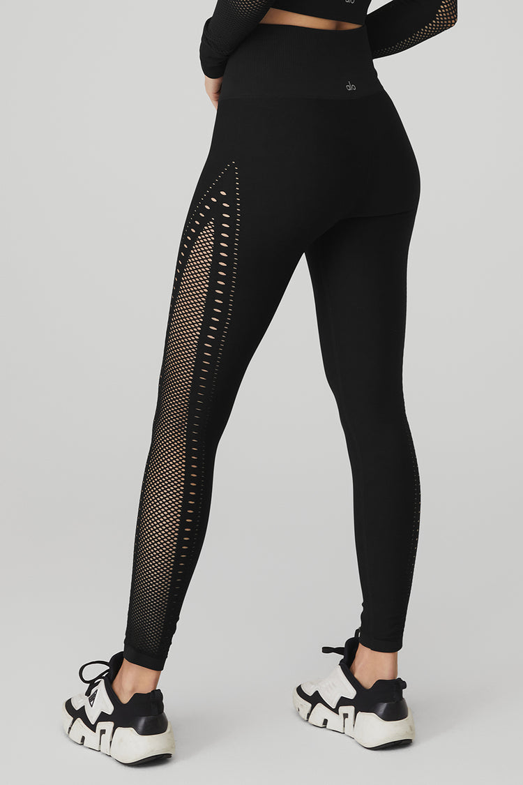 Balance Collection Leggings Womens Small High Rise Mesh Side