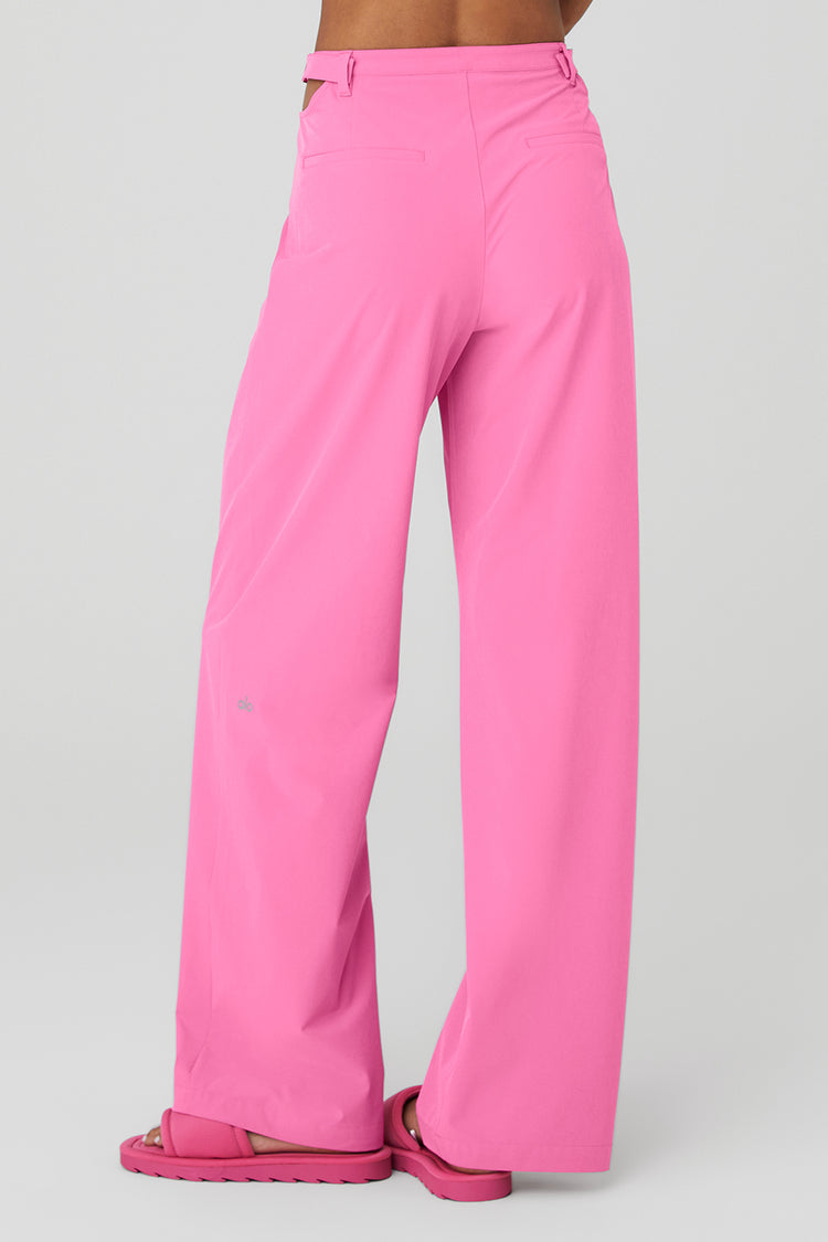 Alo Yoga XS Velour High-Waist Glimmer Wide Leg Pant - Dusty Pink –  Soulcielite