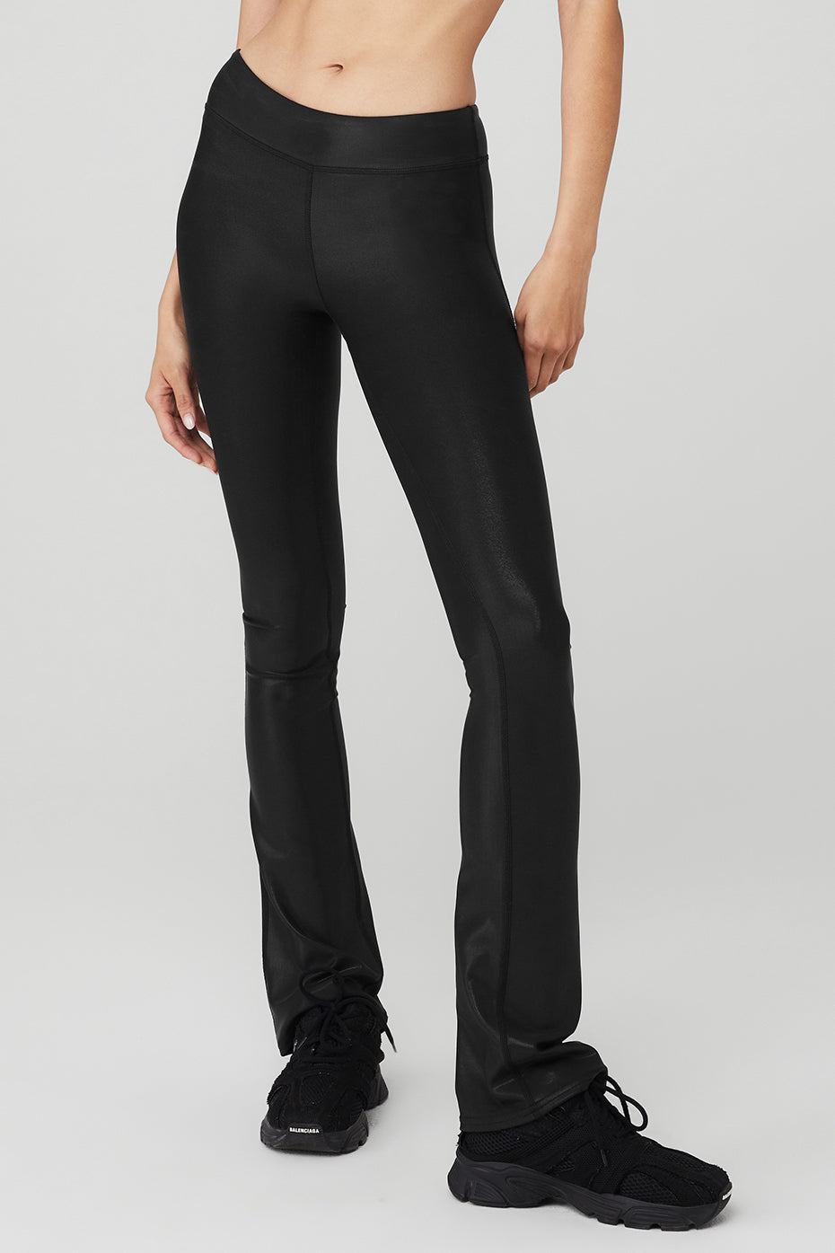 Womens Alo Yoga black High-Waist Solid Vapor Leggings