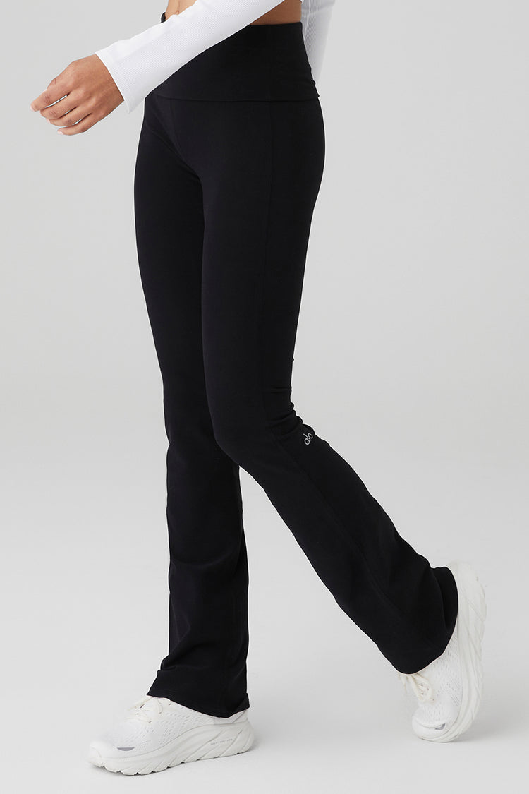 OUTDOOR FOLDOVER BOOTCUT LEGGING, WASHED ONYX - OUTDOOR FOLDOVER BOOTCUT  LEGGING, WASHED ONYX
