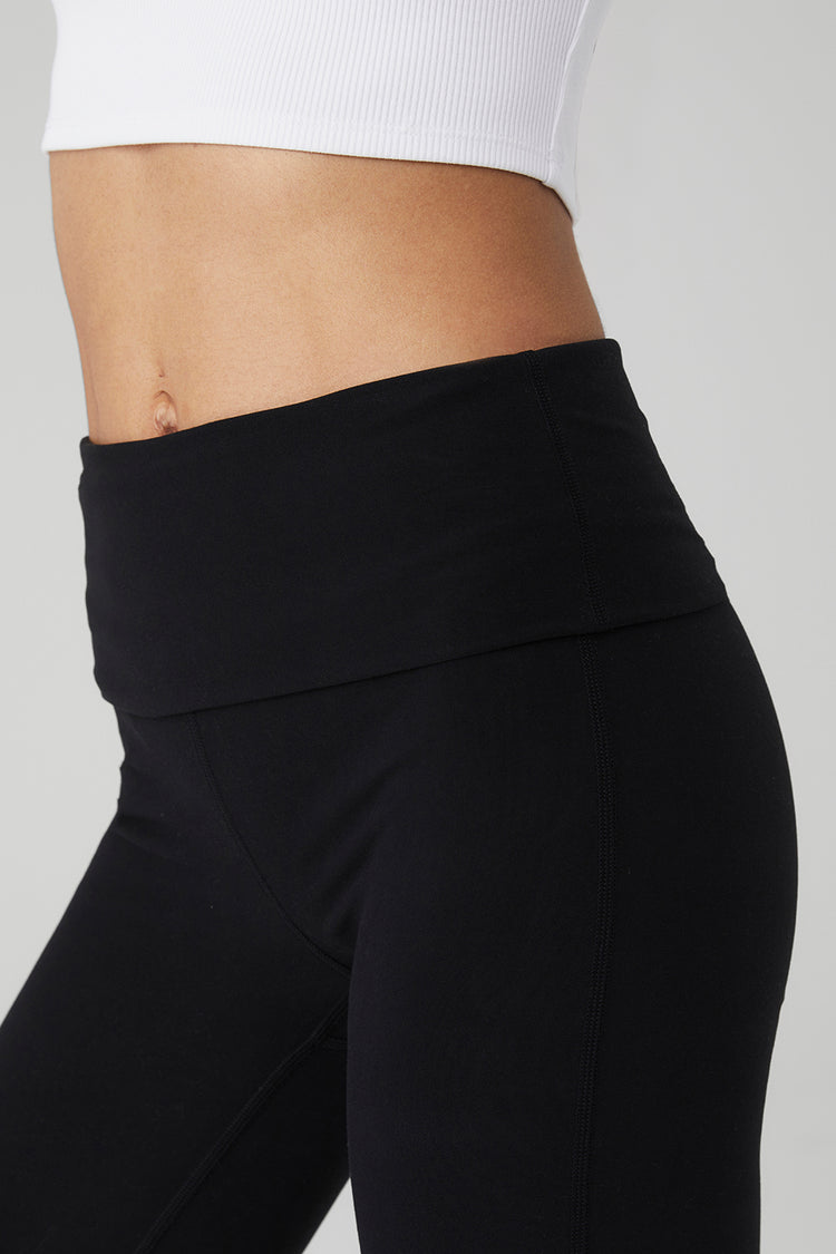 Fold Over Waist Stretch Comfortable Lounge Yoga Pants, Bootcut Yoga Studio  -  Canada