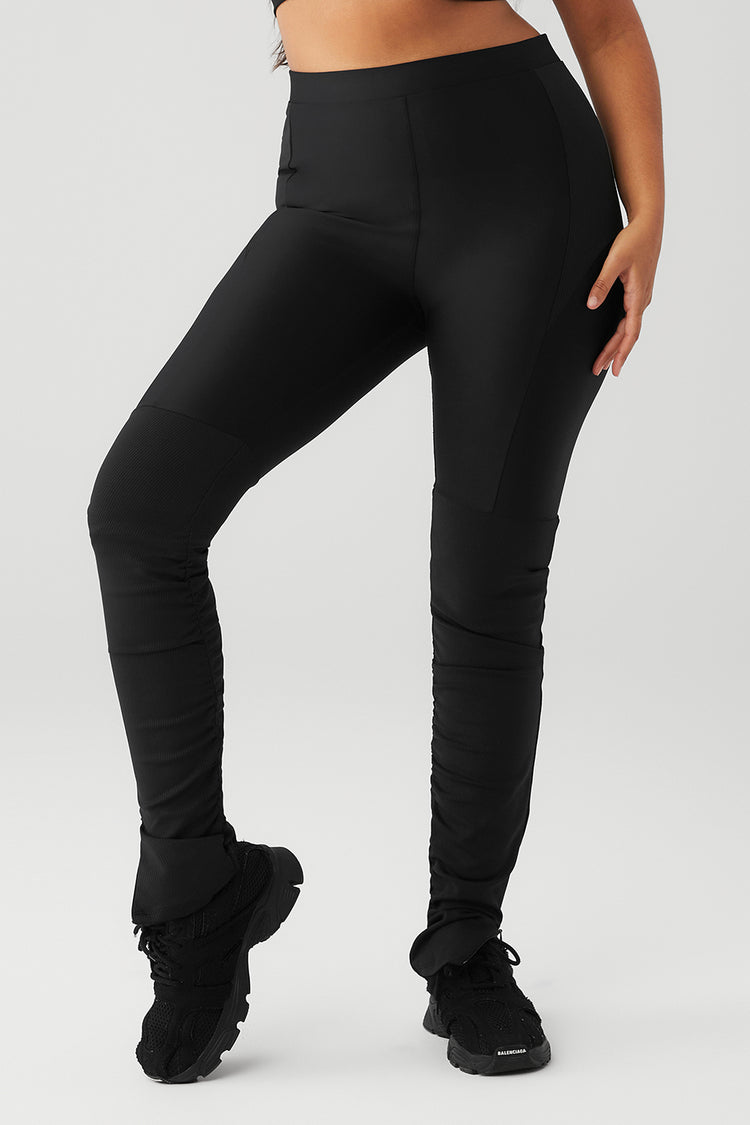 alo Goddess Ribbed Legging Black/Natural W5386R - Free Shipping at Largo  Drive