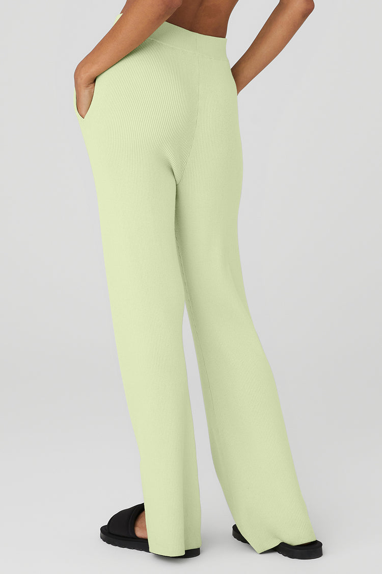 So Easy Flare Knitted Flared Trousers - Sweet Tea –