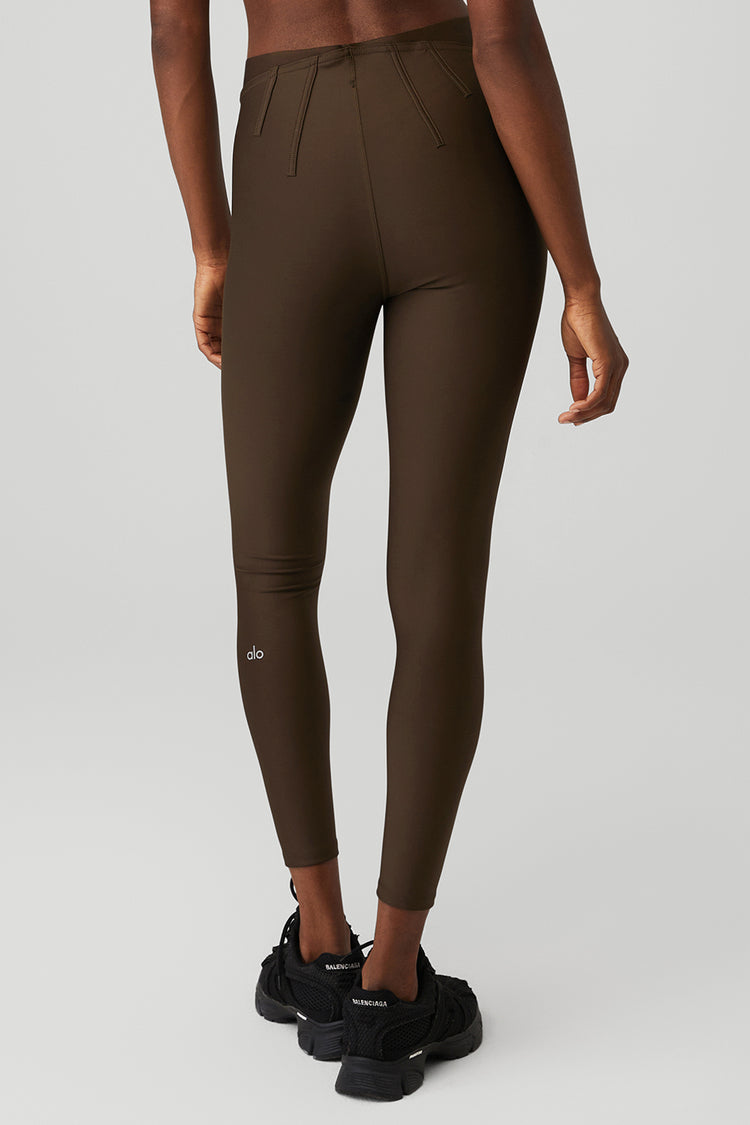 Alo High Waist Airlift Legging In Brown - Espresso