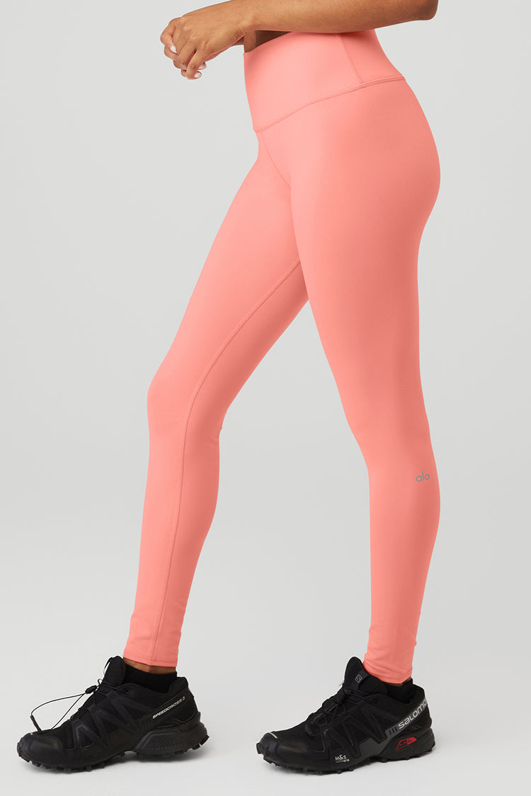 alo High Waist Airbrush Legging in Neon Pink