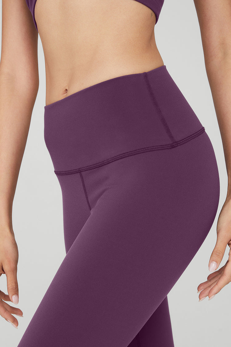 Alo Yoga Berry Purple Athletic Workout High-Waist Airbrush Leggings EUC  Size S