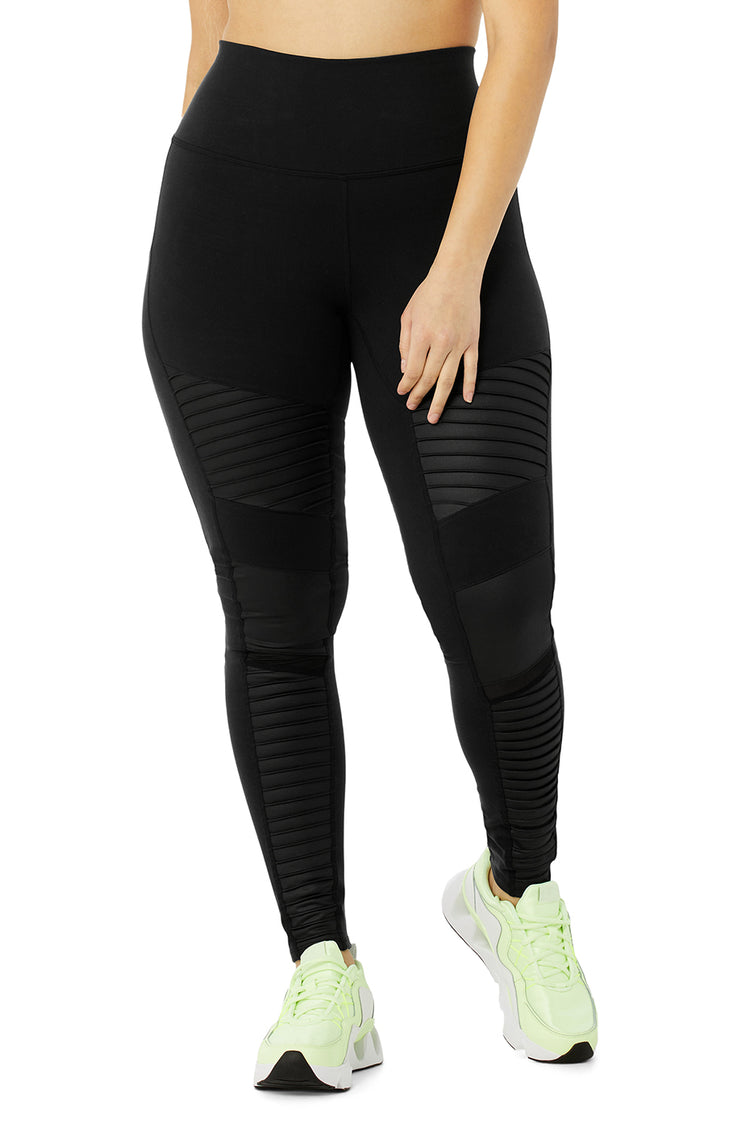 Alo Yoga Moto Leggings XXS Yoga Athleisure Activewear Athletic Workout Gym  Black - $66 - From Cageys