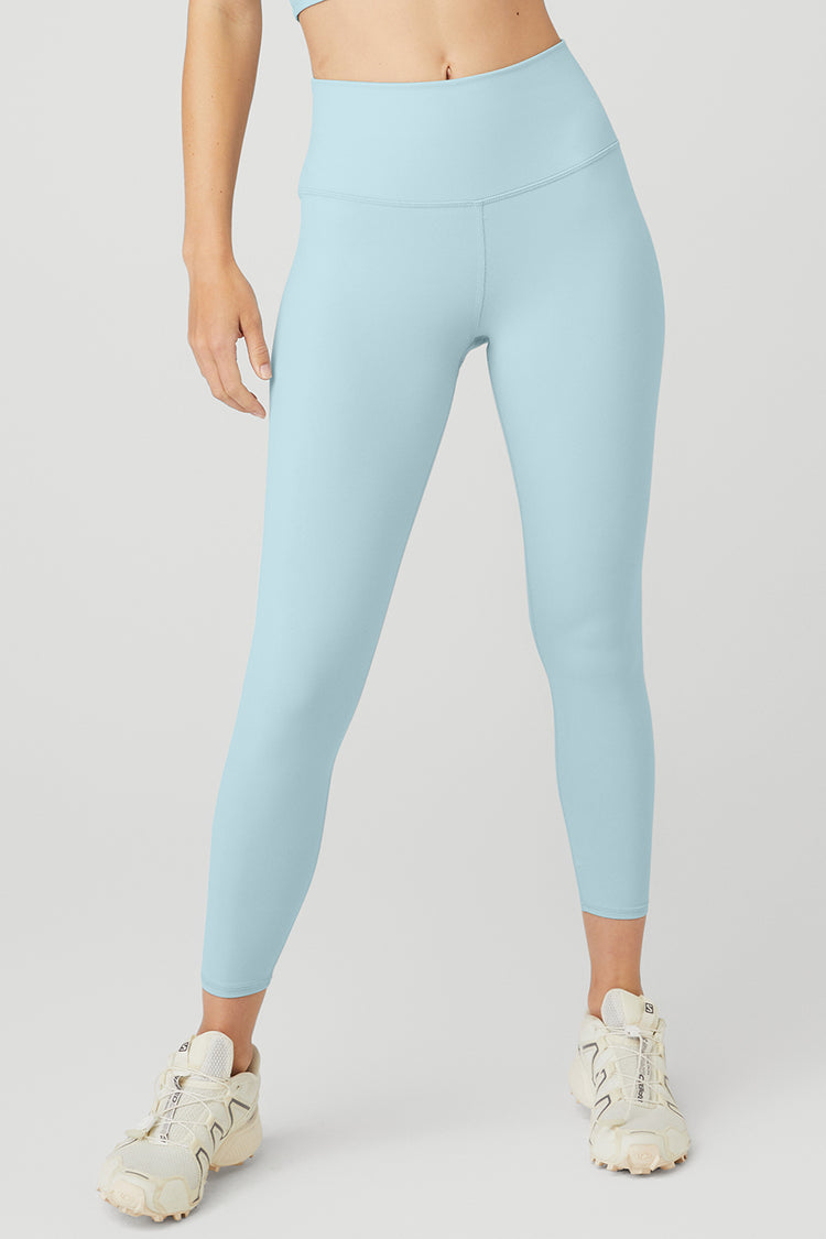 7/8 High-Waist Airbrush Legging - Chalk Blue | Alo Yoga