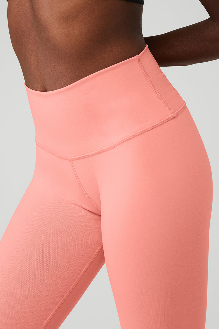 7/8 High-Waist Checkpoint Legging in Peachy Glow by Alo Yoga