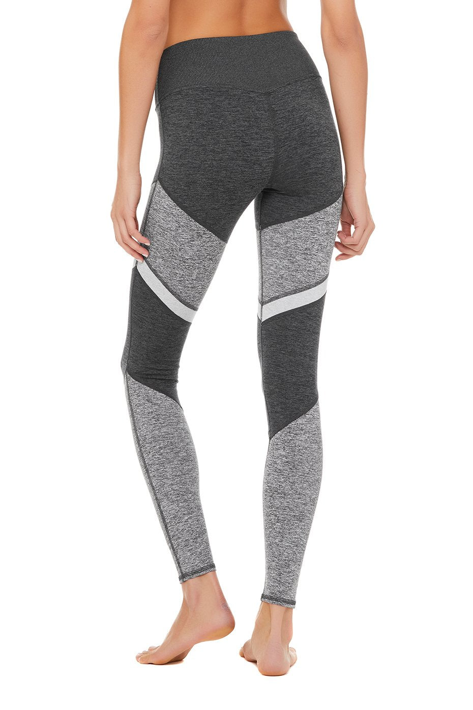 High-Waist Alosoft Sheila Legging - Dark Heather Grey/Dove Grey Heather/Zinc Heather