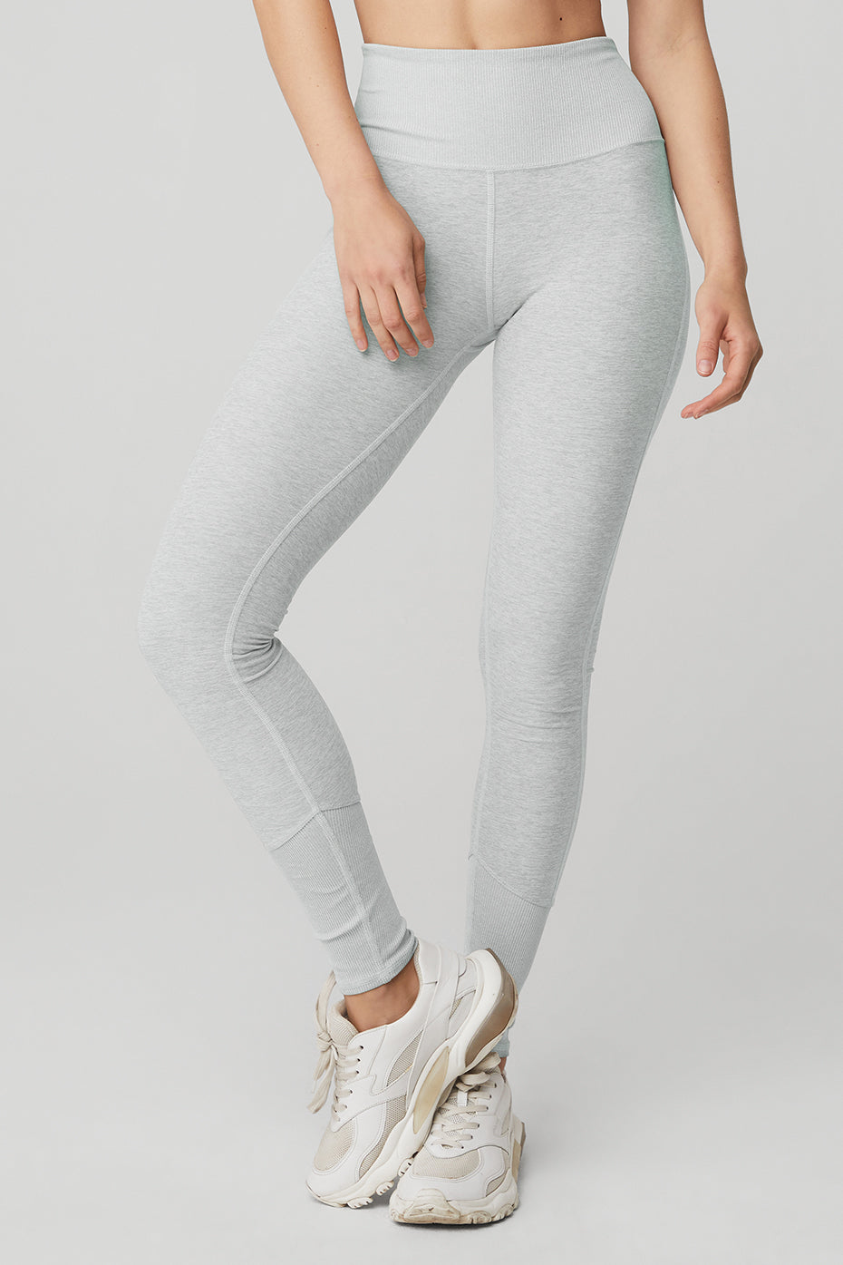 Warm Grey Solid Colour Leggings by FAROS STUDIO