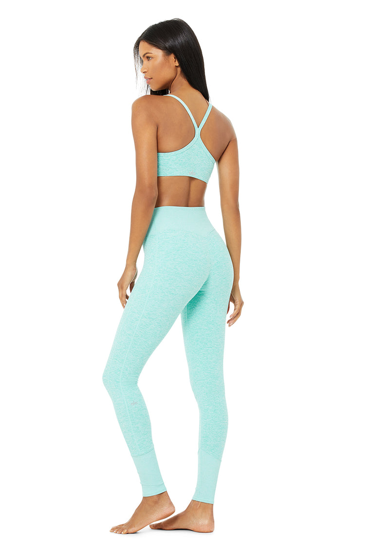 High-Waist Alosoft Lounge Legging in Tile Blue/White Heather by