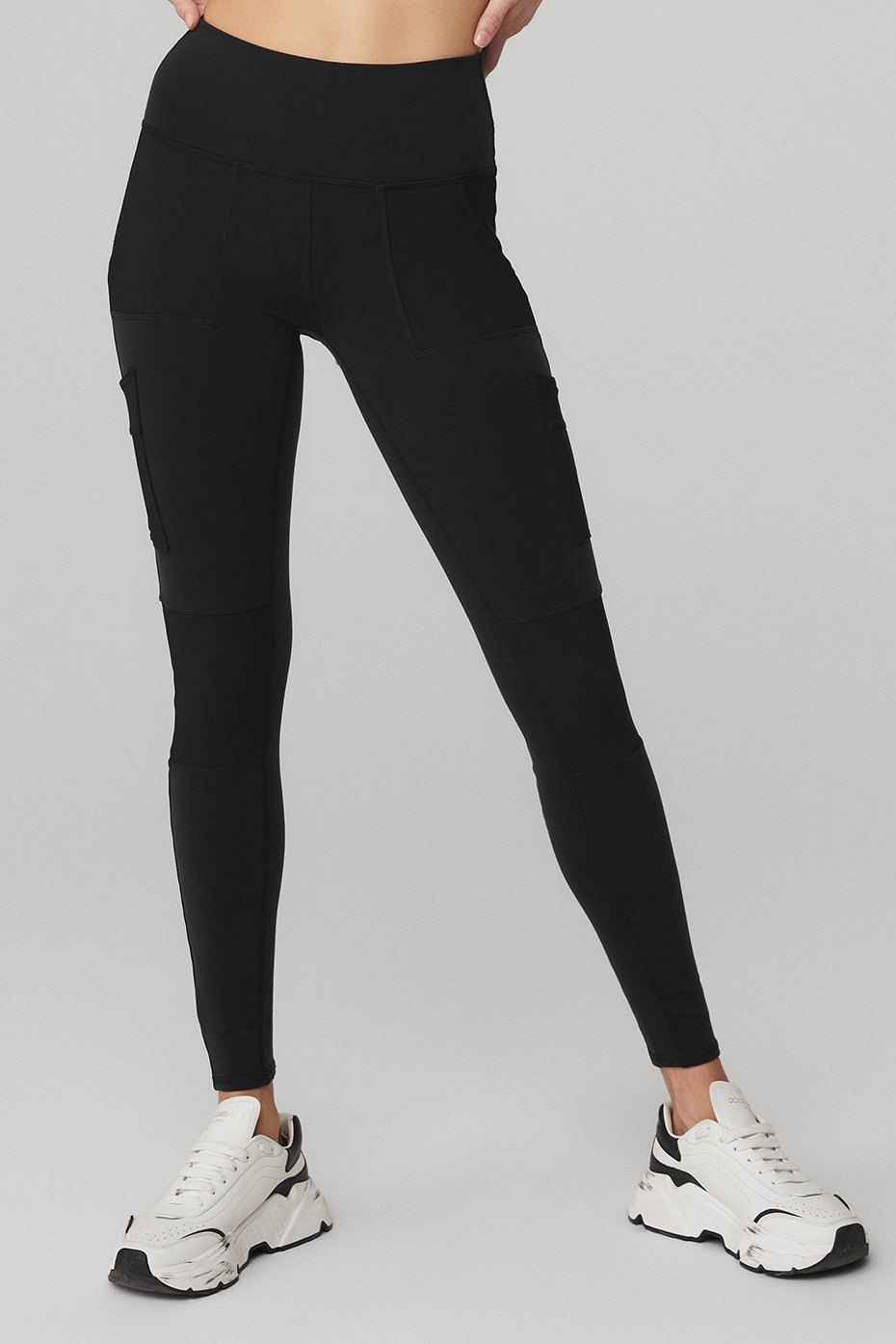 alo High Waisted Moto Legging Black W5494R - Free Shipping at