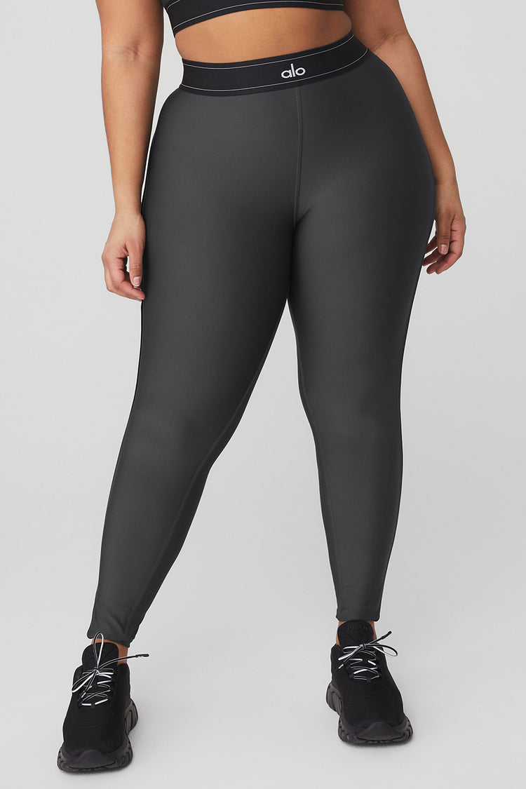 alo Airlift High-waist Suit Up Legging in Black & White