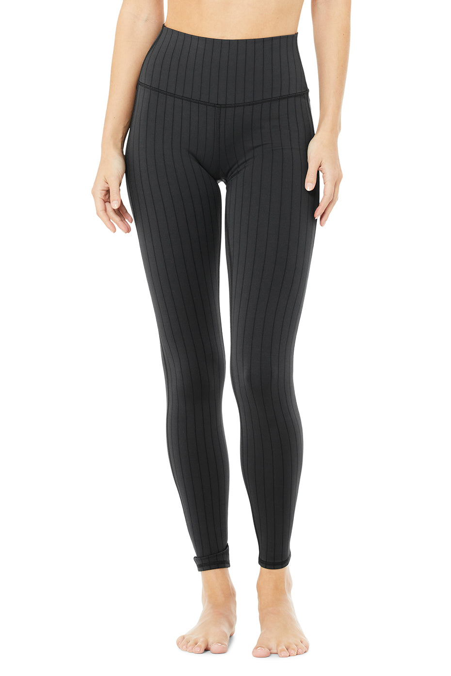 Pinstripe Jacquard Extreme High-Waist Legging - Anthracite/Black