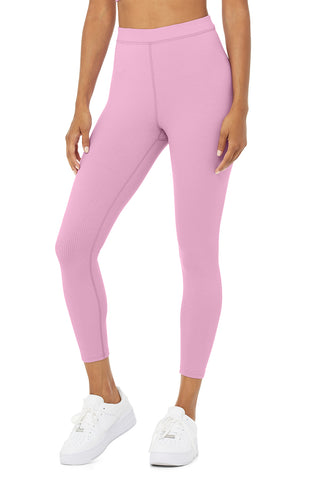 ALO Yoga, Pants & Jumpsuits, Alo Highwaist Alosoft Lounge Leggings  Macaron Pink Heathered Neon Bright Barbie