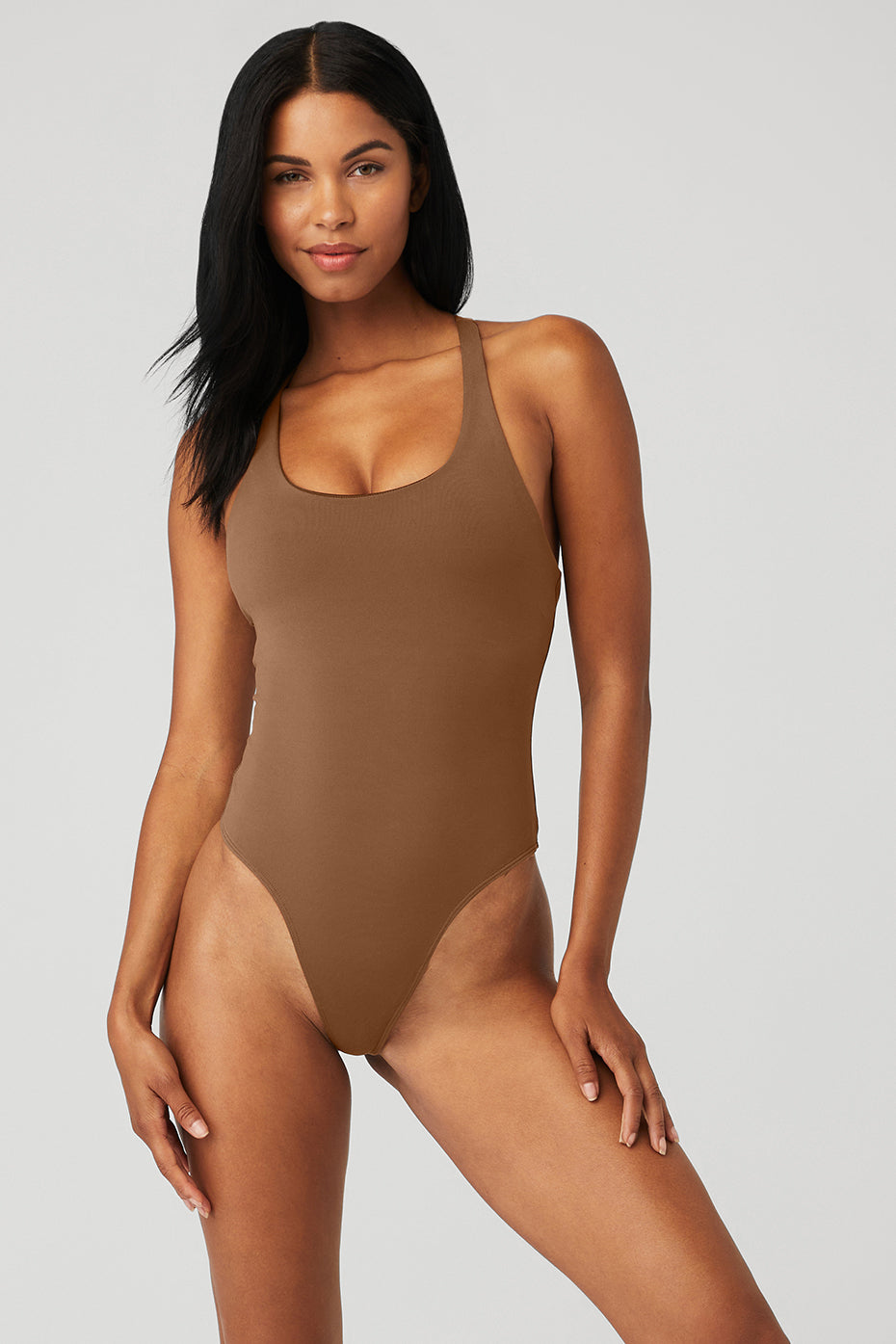 Sleek Back Bodysuit - Hot Cocoa  Tennis dress, Bodysuit, Back women