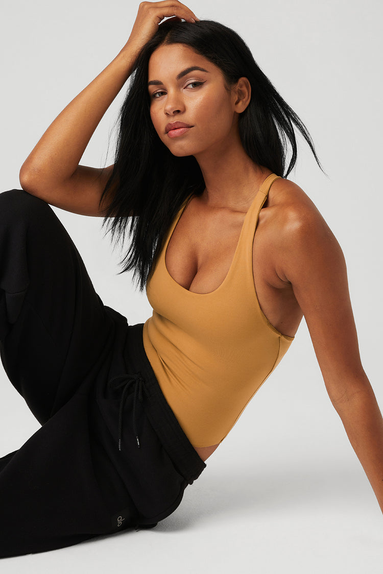 Buy SKIMS Brown Disco Sleeveless Bodysuit - Cocoa At 30% Off
