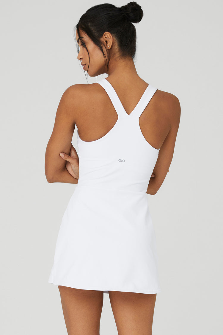 Alo Yoga, Real Airbrush Tennis Dress, White, xx small,x small,small,medium,large