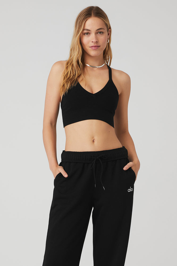 Black Seamless Micro Underboob Bra