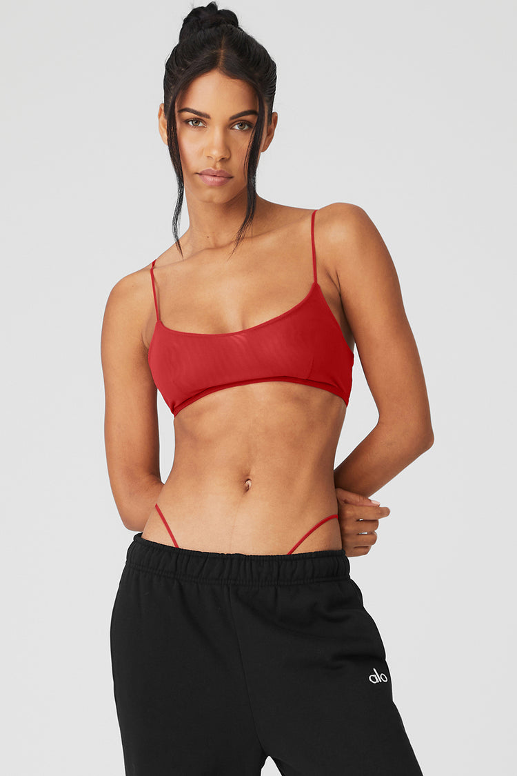 Alo Yoga®  Airmesh Venus Thong Underwear in Wild Berry Red, Size