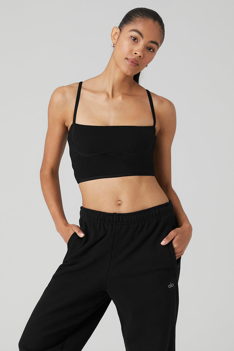 Nike indy criss cross straps Sports bra Small Black and white Women's