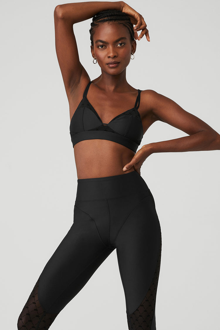 Barre Bra - Black Comfortable Sports Bra