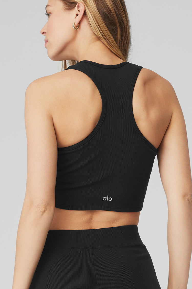 Alo Yoga Chic Ribbed Bra Tank Top