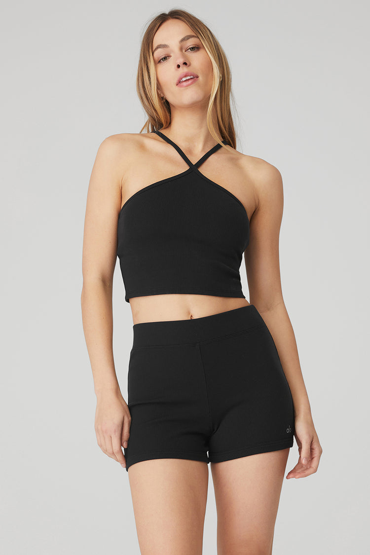 Rib Cropped Top And Pants Two-Piece Set  Ribbed crop top, Crop tops,  Street style outfit