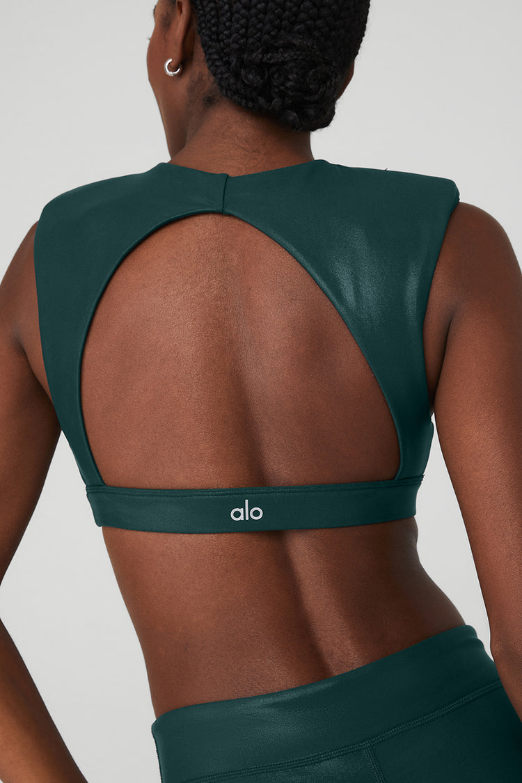Alo Yoga MEDIUM Airbrush Suspension Bra - Green Emerald – Soulcielite