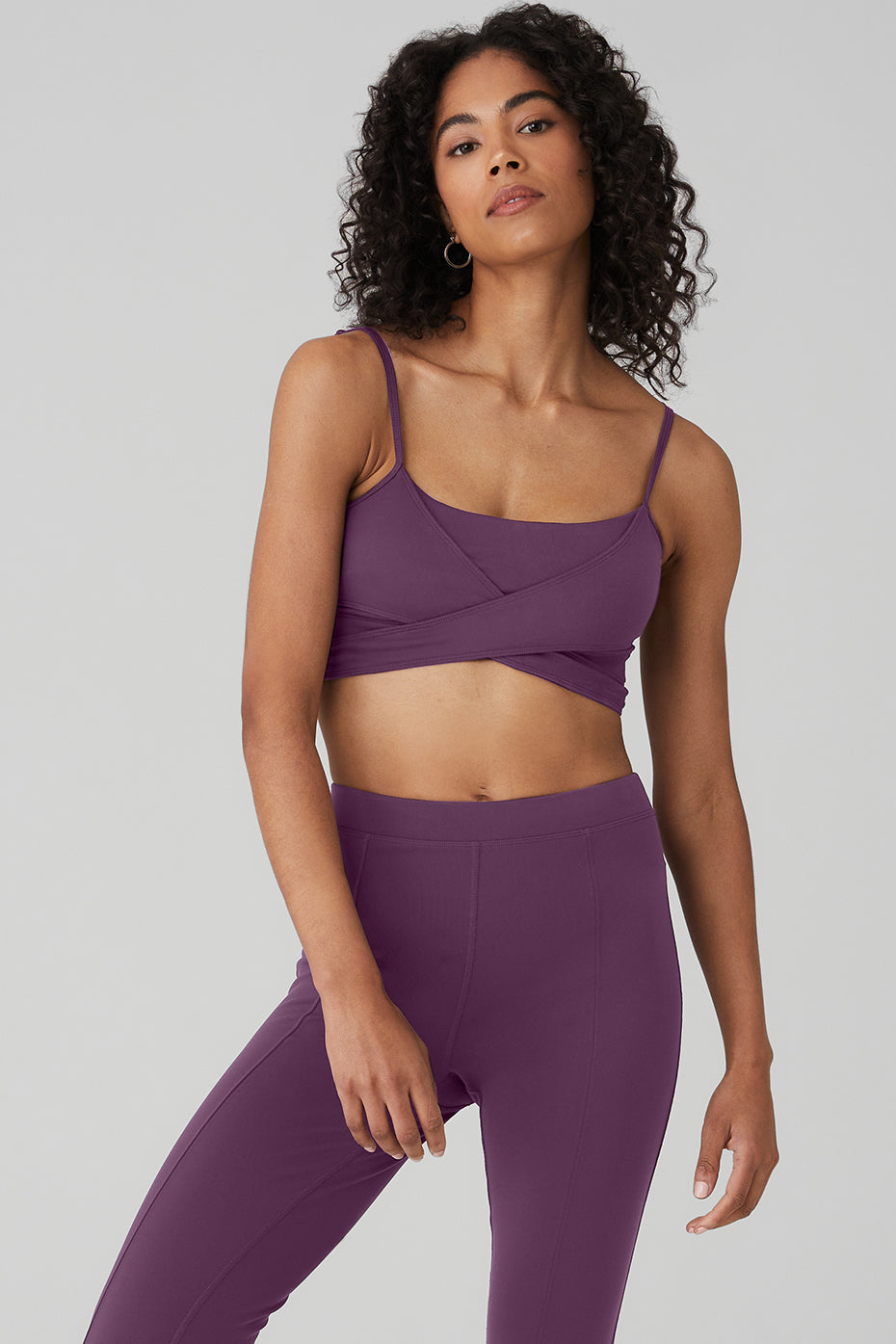 Alo Yoga Purple Smoke Printed Mid Rise Airbrush Leggings, Women's M