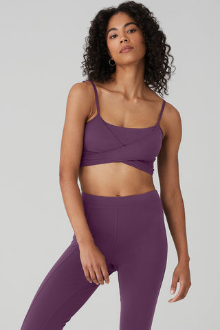 Alo Yoga MEDIUM Airlift Intrigue Bra - Dark Plum – Soulcielite