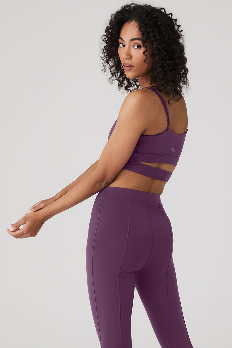 Airbrush sports bra in purple - Alo Yoga